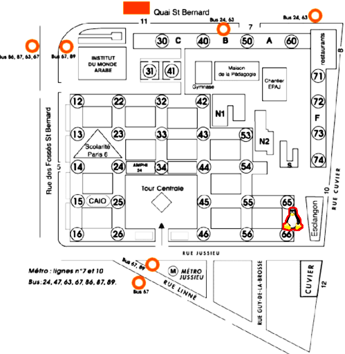 plan du campus